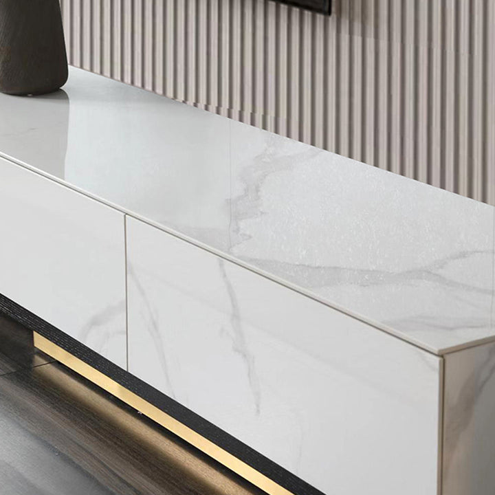 【テレビボード】伸縮式マーブル柄テレビボード 選べる2色 ボディの細部画像 200~360cm*40*31