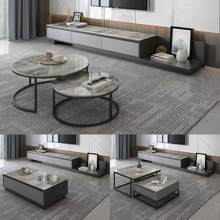 【テレビボード】伸缩式のテレビボード 海外風 テレビ台の全体画像 伸縮式 200~350*40*35