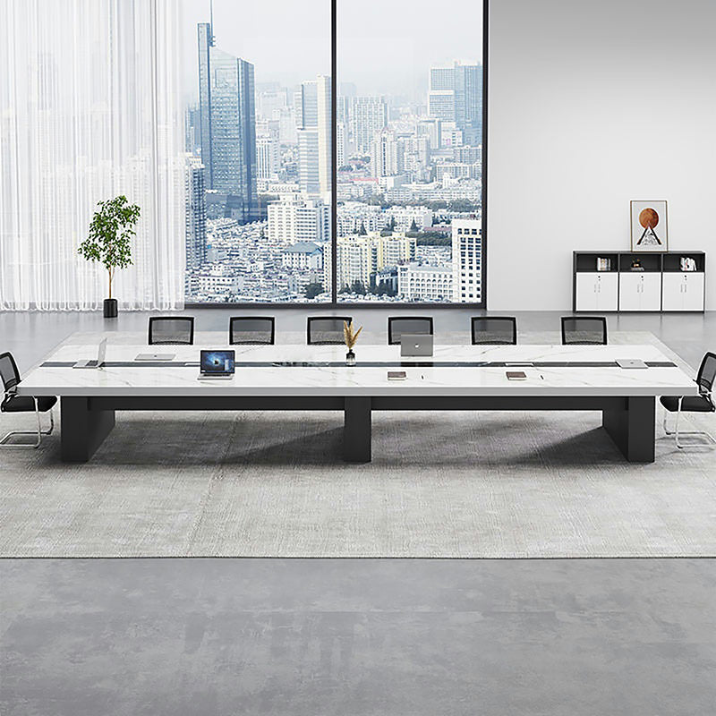 会議用テーブル おしゃれ 高品質(テーブル、椅子X8、ホワイトセット) ※100日間返品交換保証