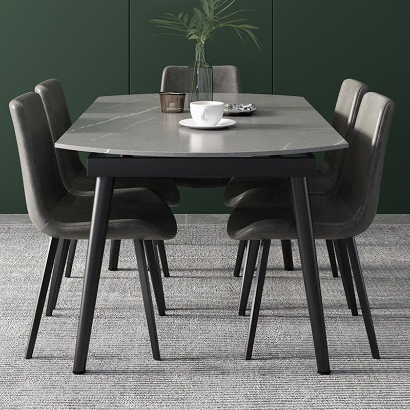 【ダイニングテーブル】北欧 伸縮式 選べる4色 グレー ダイニングテーブルセット