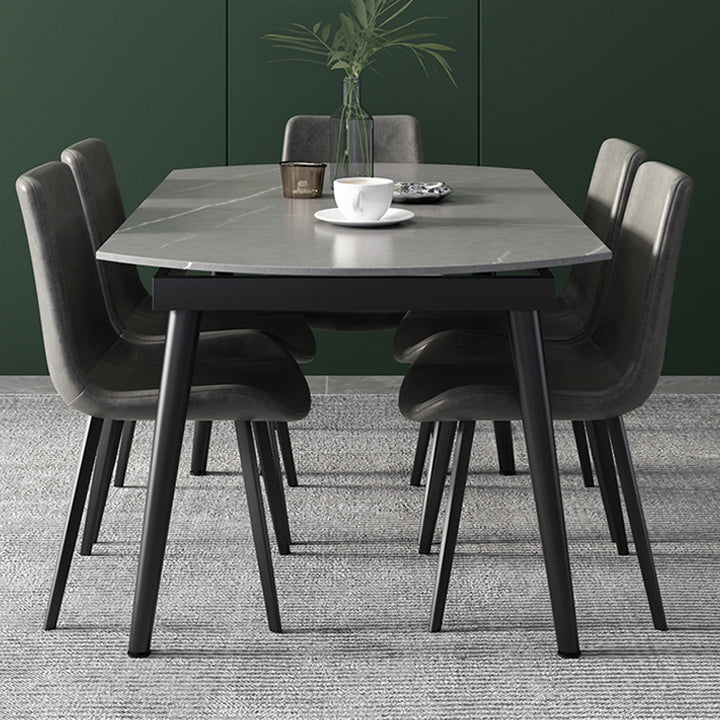 【ダイニングテーブル】北欧 伸縮式 選べる4色 グレー ダイニングテーブルセット