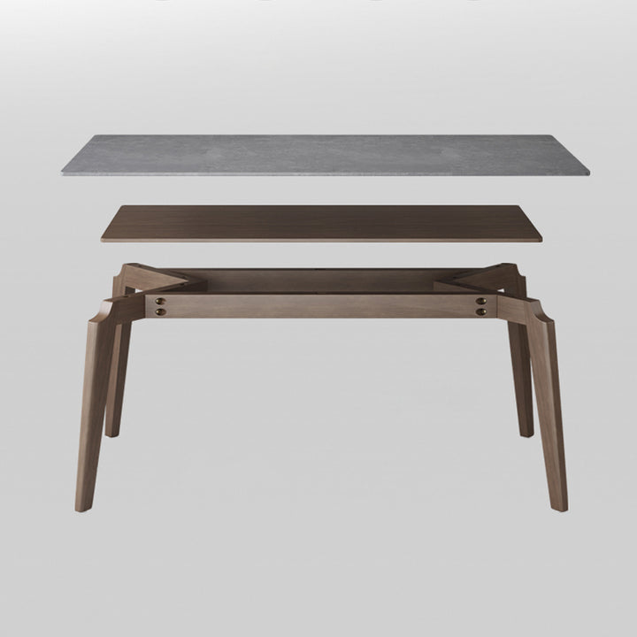 【ダイニングテーブル】トネリコ マーブル柄 北欧風 セラミック天板テーブルの細部画像