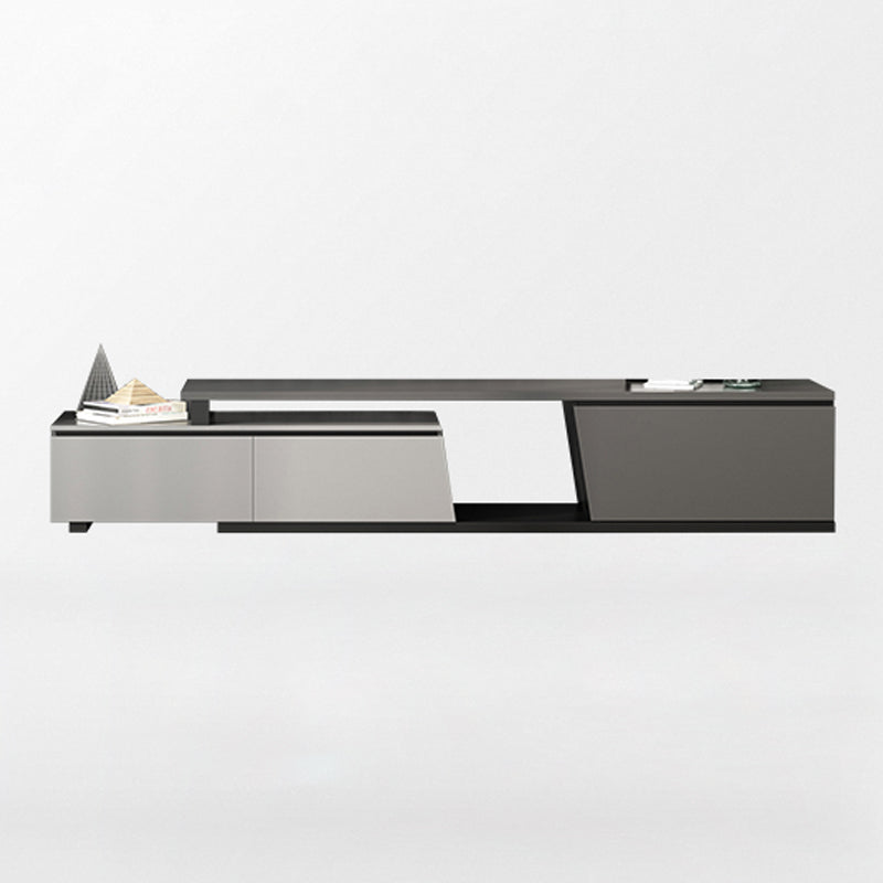 【テレビボード】伸縮式テレビボード 北欧 選べる2色 グレー+木製天板 伸縮式180~270*40*39