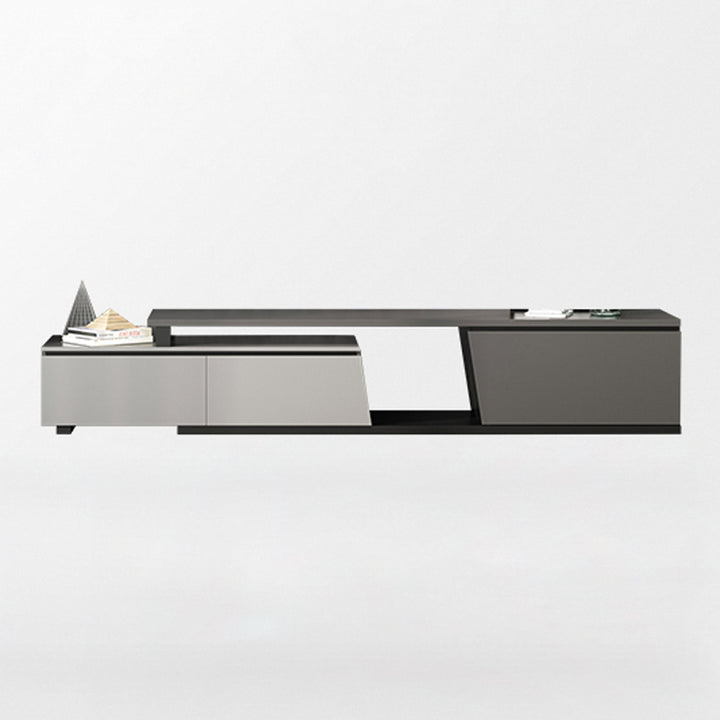 【テレビボード】伸縮式テレビボード 北欧 選べる2色 グレー+木製天板 伸縮式180~270*40*39