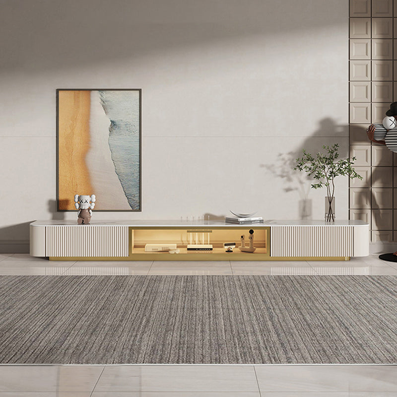 【テレビボード】繊細なデザインテレビボード ホワイト