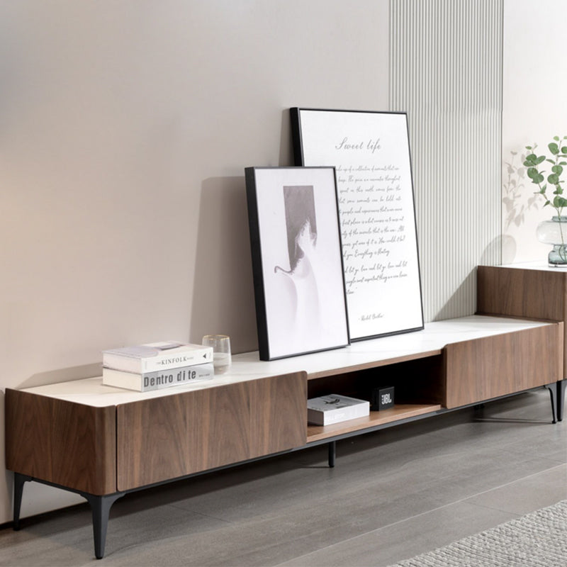 【テレビ台】ウォールナットのテレビボード 選べる6色 ウォールナット 天板色ホワイト+グレー