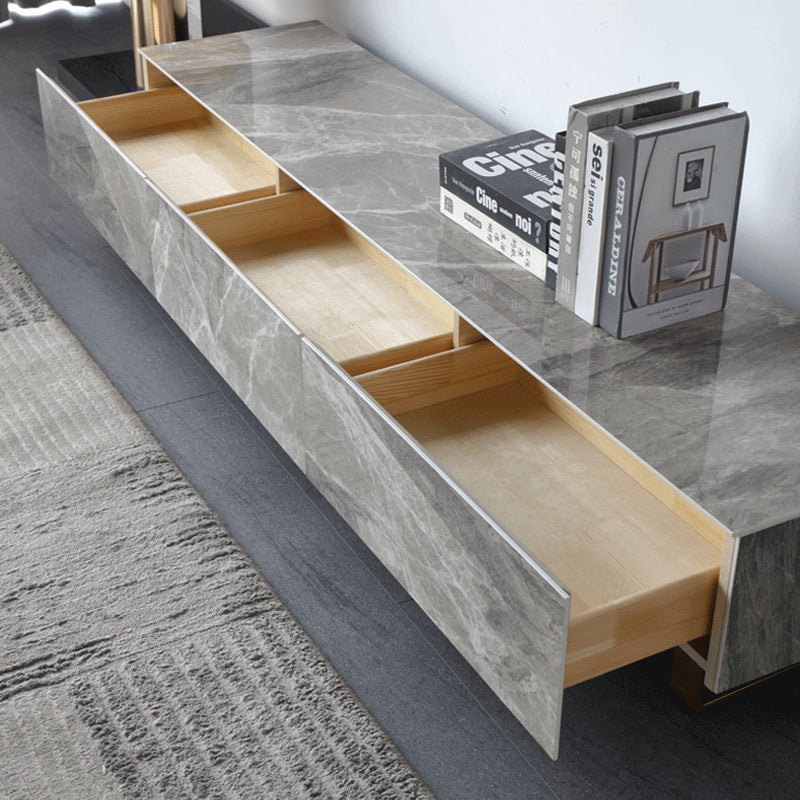 【テレビボード】伸縮式マーブル柄テレビボード 選べる2色 オープン収納の細部画像 200~360cm*40*31