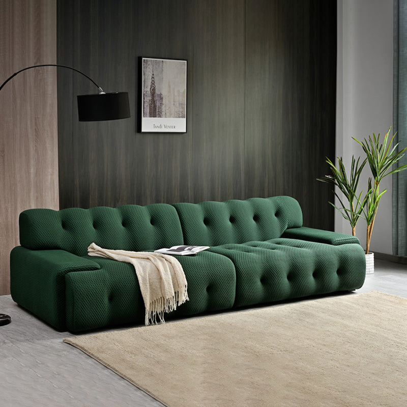 【ソファ】北欧風 モダン 選べる4色 ダークグリーン 3Dコットン 4人掛け 270cm