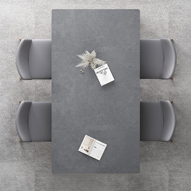 【ダイニングテーブル】トネリコ マーブル柄 北欧風 グレー テーブル+チェアA*4