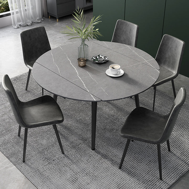 【ダイニングテーブル】北欧 伸縮式 選べる4色 グレー ダイニングテーブルセット