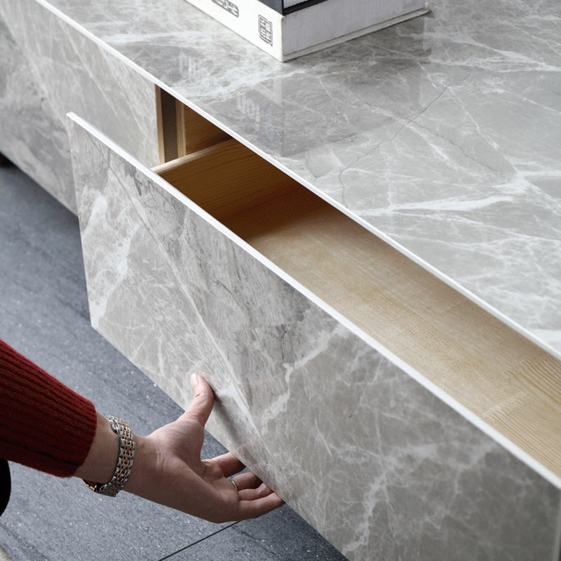 【テレビボード】伸縮式マーブル柄テレビボード 選べる2色 オープン収納の細部画像 200~360cm*40*31