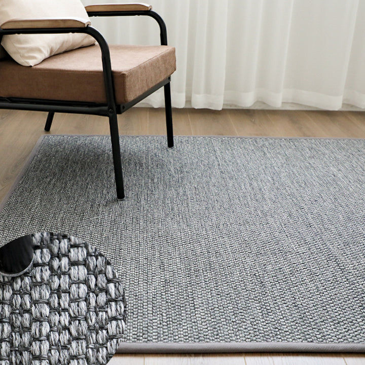 【カーペット・ラグ】グレーリネン 夏向け