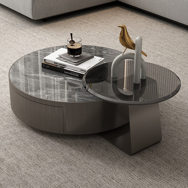 【ローテーブル】イタリア風 高級感満載 選べる4色 グレー 100日間返品交換保証制度