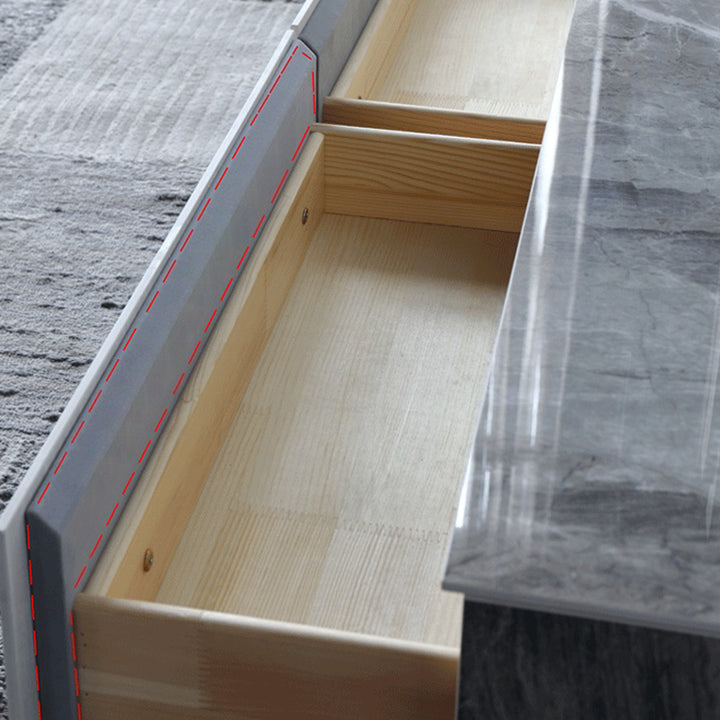 【テレビボード】伸縮式マーブル柄テレビボード 選べる2色 引き戸収納の細部画像 200~360cm*40*31