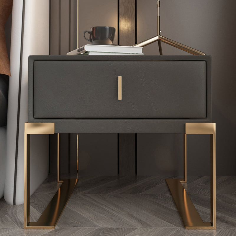 【ナイトテーブル】ベッドサイドテーブル デザイン性 選べる12色 ブラック 脚色ゴールド 52*40*48 安心の100日間返品交換保証