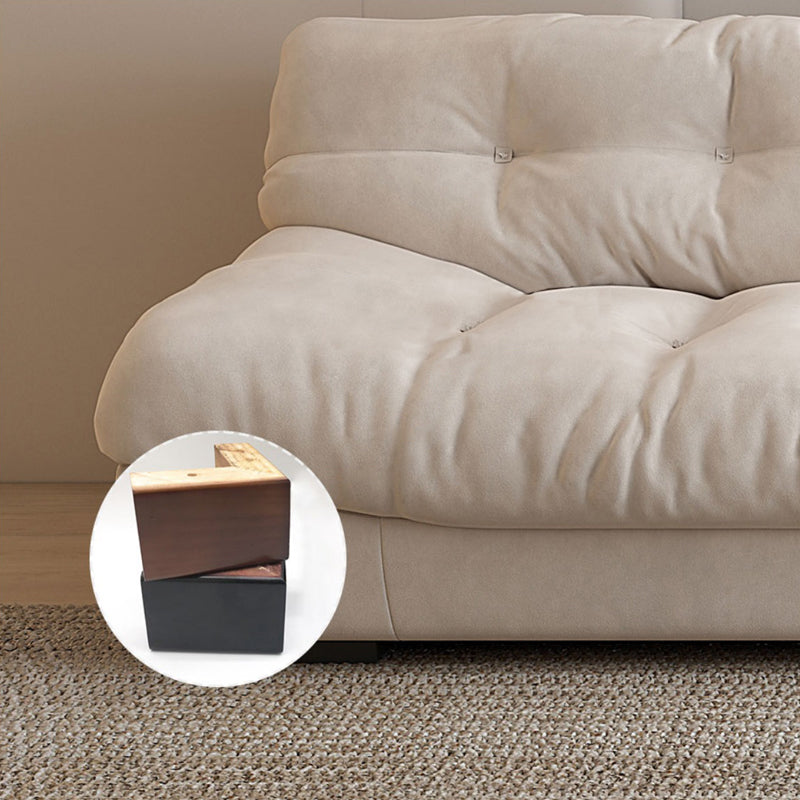 【ソファ】美しいクリーム色 1/2/3/4人掛け ホワイト 高密度ウレタンフォーム・フェザー 5人掛け 300cm フレーム材細部画像