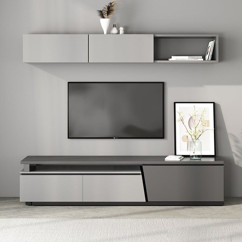 【テレビボード】伸縮式テレビボード 北欧 選べる2色 グレー+木製天板 伸縮式180~270*40*39