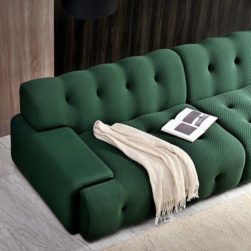 【ソファ】北欧風 モダン 選べる4色 ダークグリーン 3Dコットン 4人掛け 270cm 座面細部画像