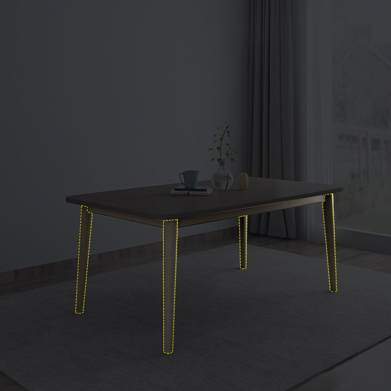 【ダイニングテーブル】モダン 天然木 選べる3サイズ ダイニングテーブルの脚の細部画像