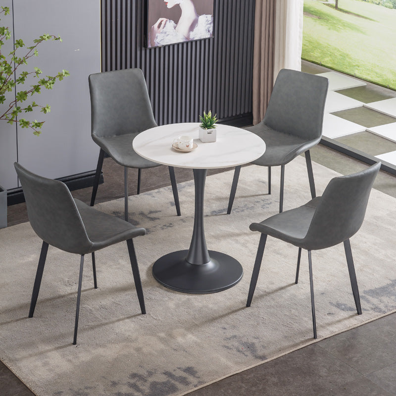 INDOORPLUS公式/カフェテーブル シンプル オフィス セラミック天板(丸デーブル、チェア、グレーセット) ☆安心の100日間返品保証制度☆