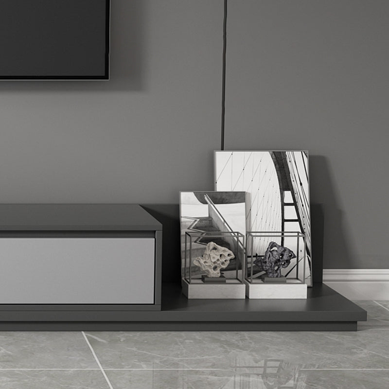 【テレビボード】伸缩式のテレビボード 海外風 グレー テレビ台置き台の細部画像 伸縮式 200~350*40*35