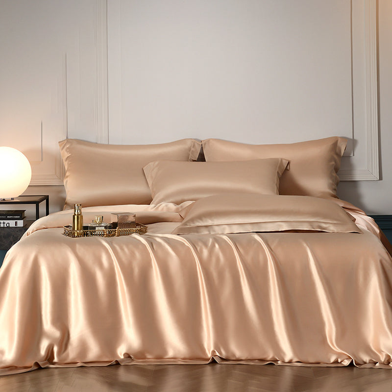 25匁 】上質天然シルク100％ 高級感溢れ 純色 寝具カバー モダン