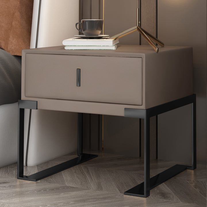 【ナイトテーブル】ベッドサイドテーブル デザイン性 選べる12色 カフェ 脚色ブラック 52*40*48 安心の100日間返品交換保証