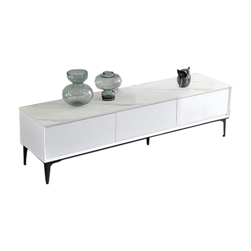 【テレビボード】イタリア風 ラグジュアリー ホワイト 天板色ホワイト(灰柄) 引き出し*3