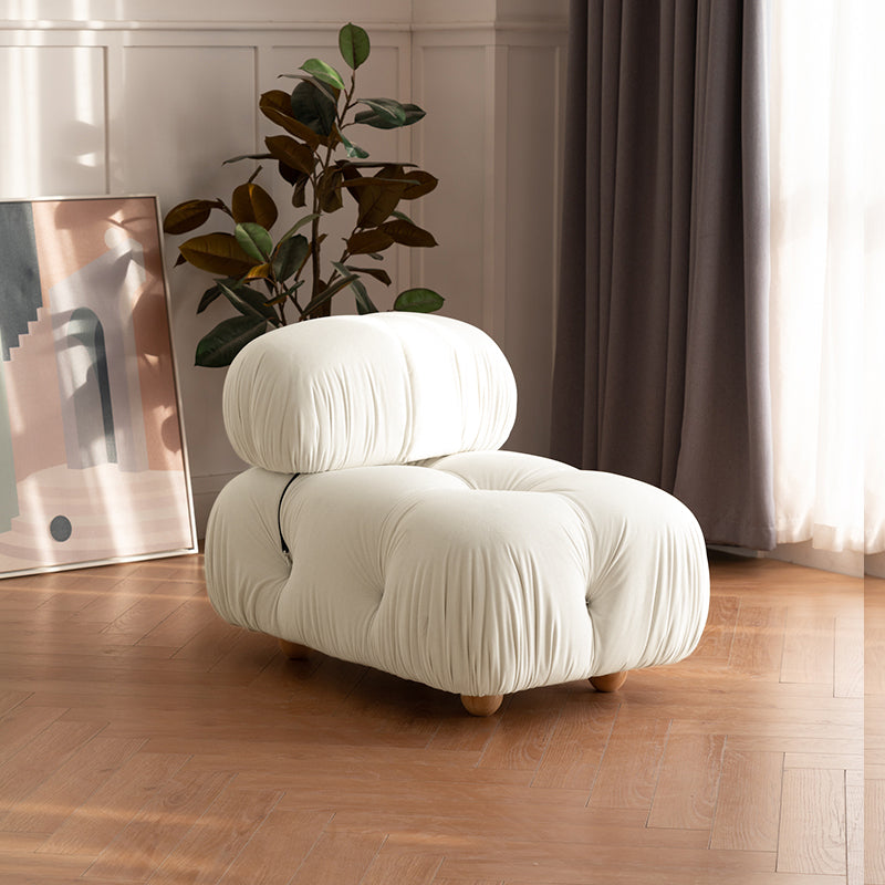 【ソファ】ソファー クリーム色おしゃれ 選べる4素材 ソファの全体画像 ホワイト ベルベット 背もたれ60*90