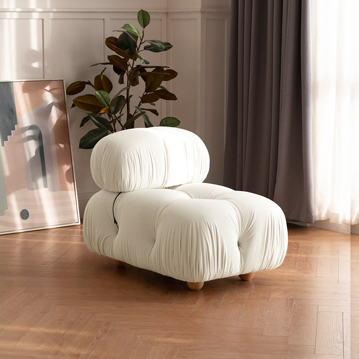 【ソファ】ソファー クリーム色おしゃれ 選べる4素材 ソファの全体画像 ホワイト ベルベット 背もたれ60*90