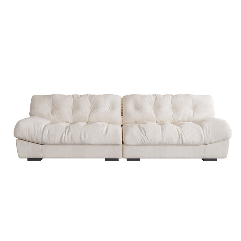 【ソファ】美しいクリーム色 1/2/3/4人掛け ホワイト 高密度ウレタンフォーム・フェザー 4人掛け(大) 280cm