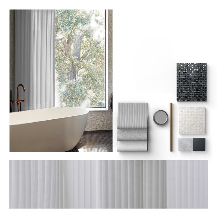 【レースカーテン】ストライプ調 選べる2色