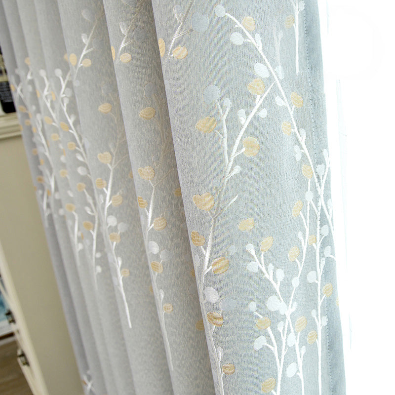 【ドレープカーテン】ジャガード織 選べる24色柄 カーテンの細部画像 シルバー(柄付け) ポリエステル 遮光1級 1.5倍ヒダ(2つ山)