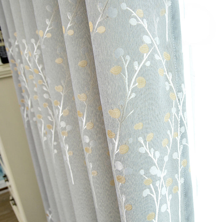 【ドレープカーテン】ジャガード織 選べる24色柄 カーテンの細部画像 シルバー(柄付け) ポリエステル 遮光1級 1.5倍ヒダ(2つ山)