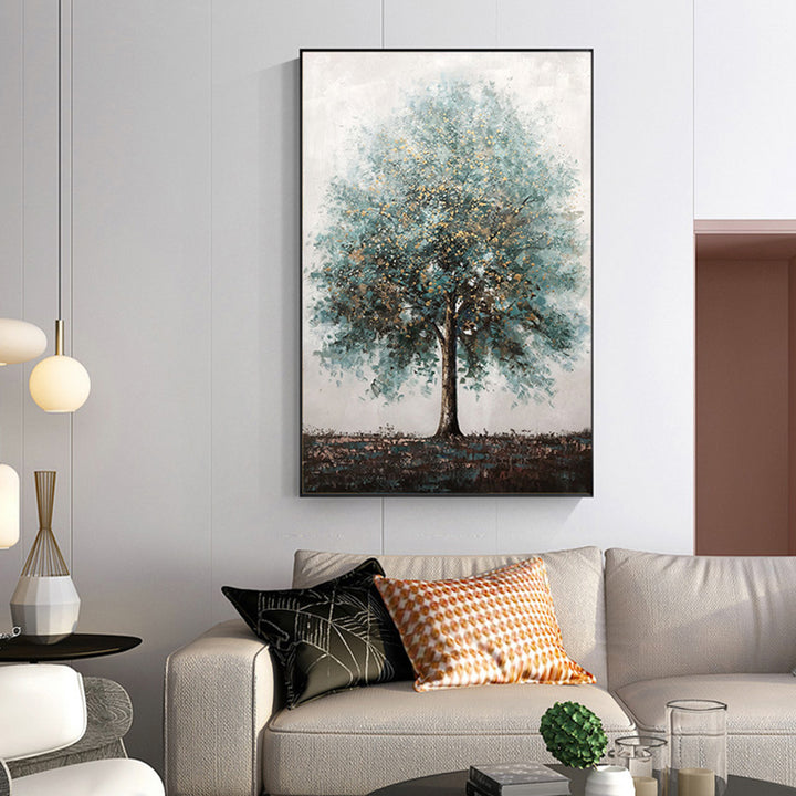 【掛絵】幸運木 手描き油絵