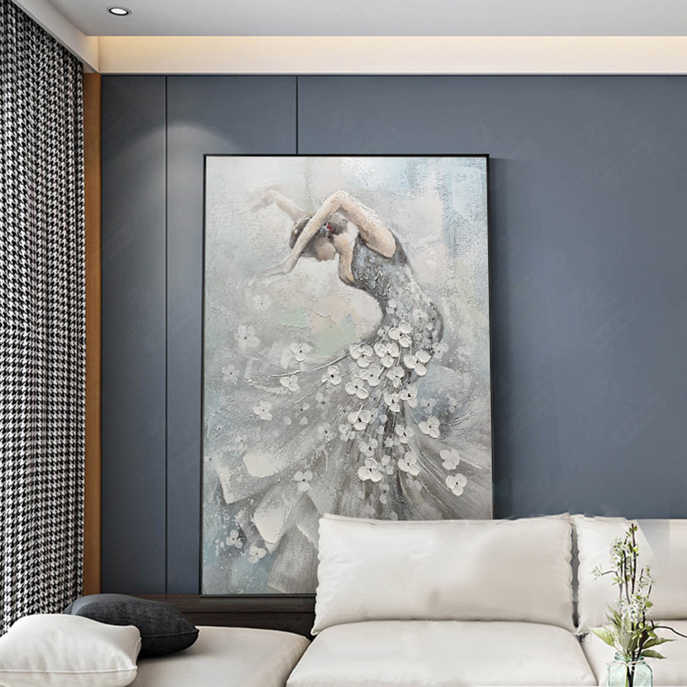 【掛絵】バレエ少女 手描き油絵