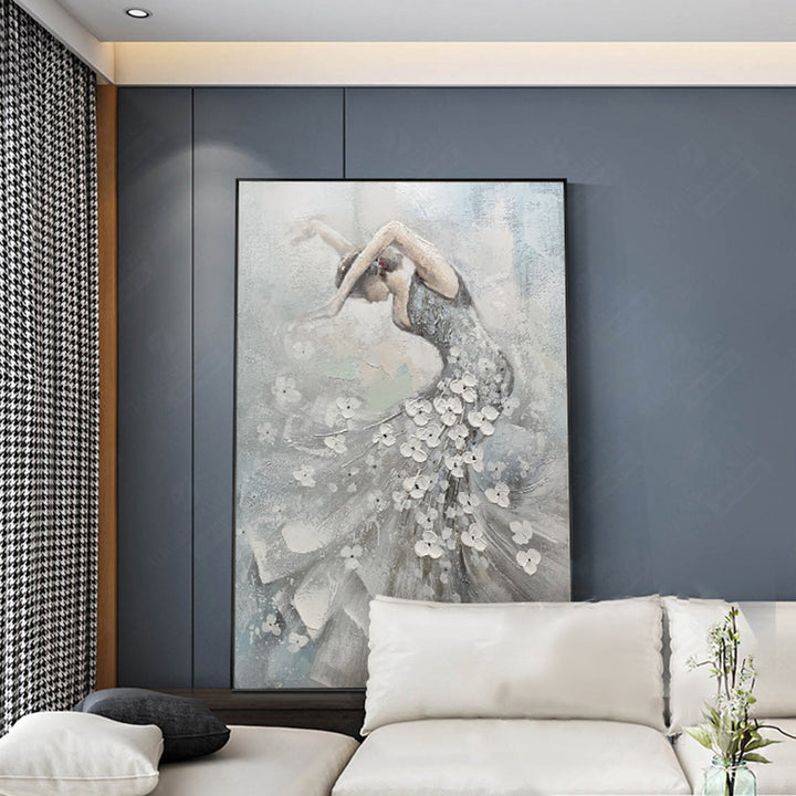 【掛絵】バレエ少女 手描き油絵