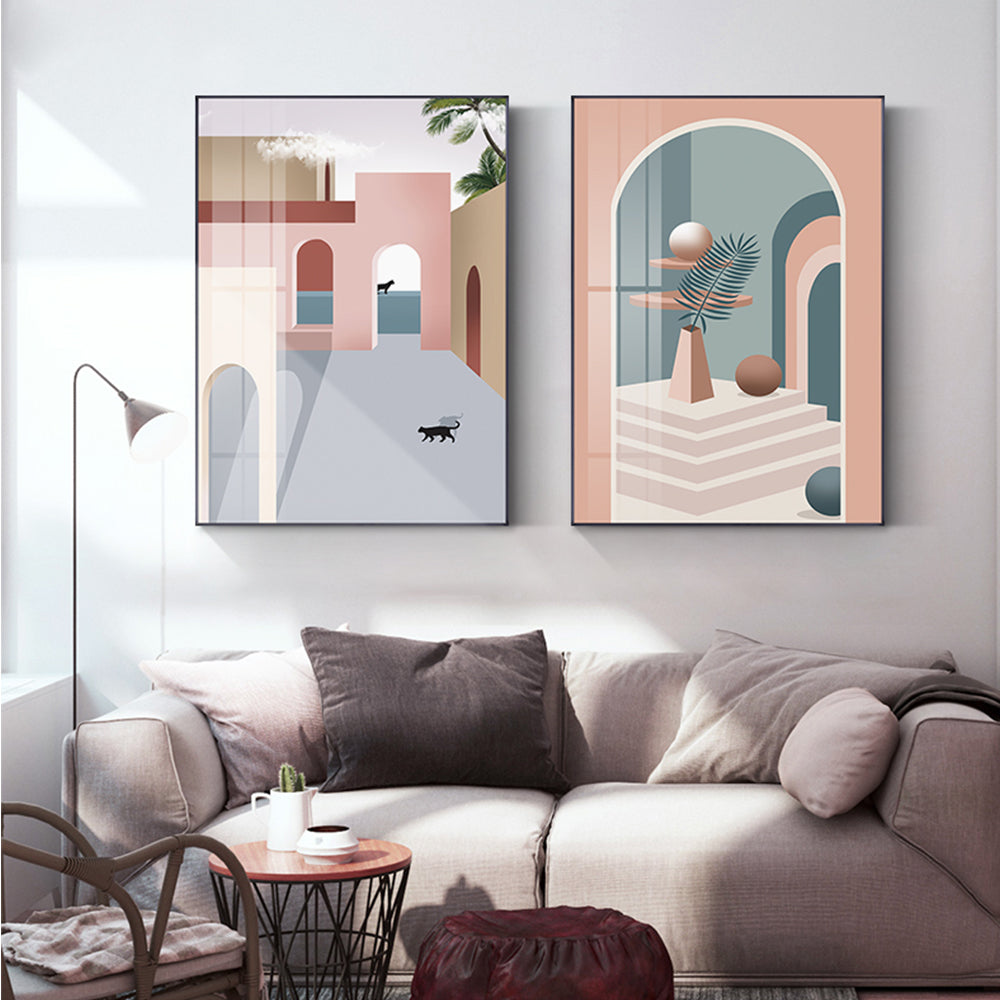 【掛絵】モランディ色版画 選べる8パターン