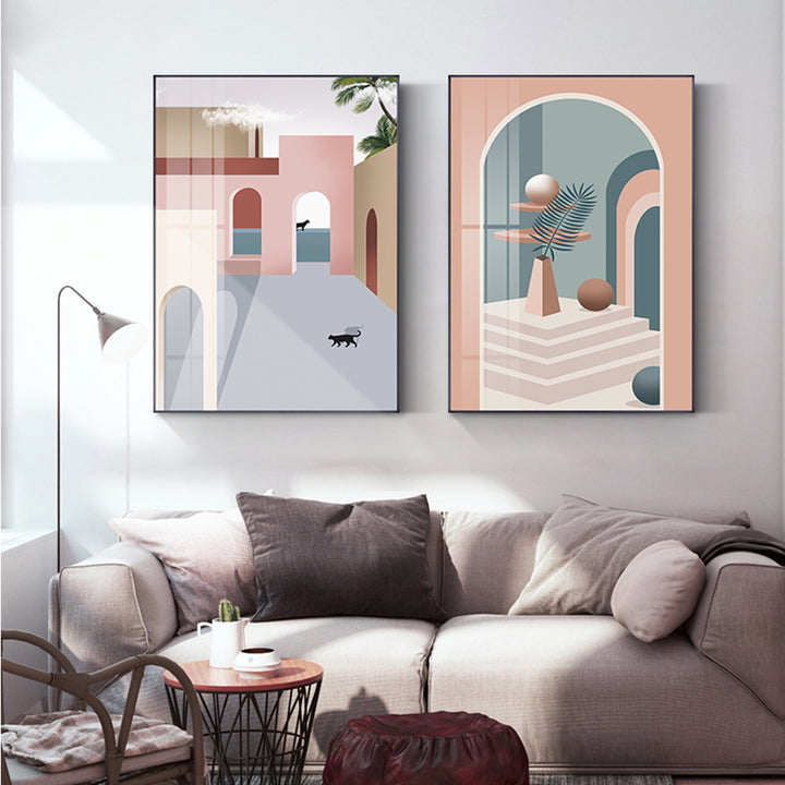 【掛絵】モランディ色版画 選べる8パターン