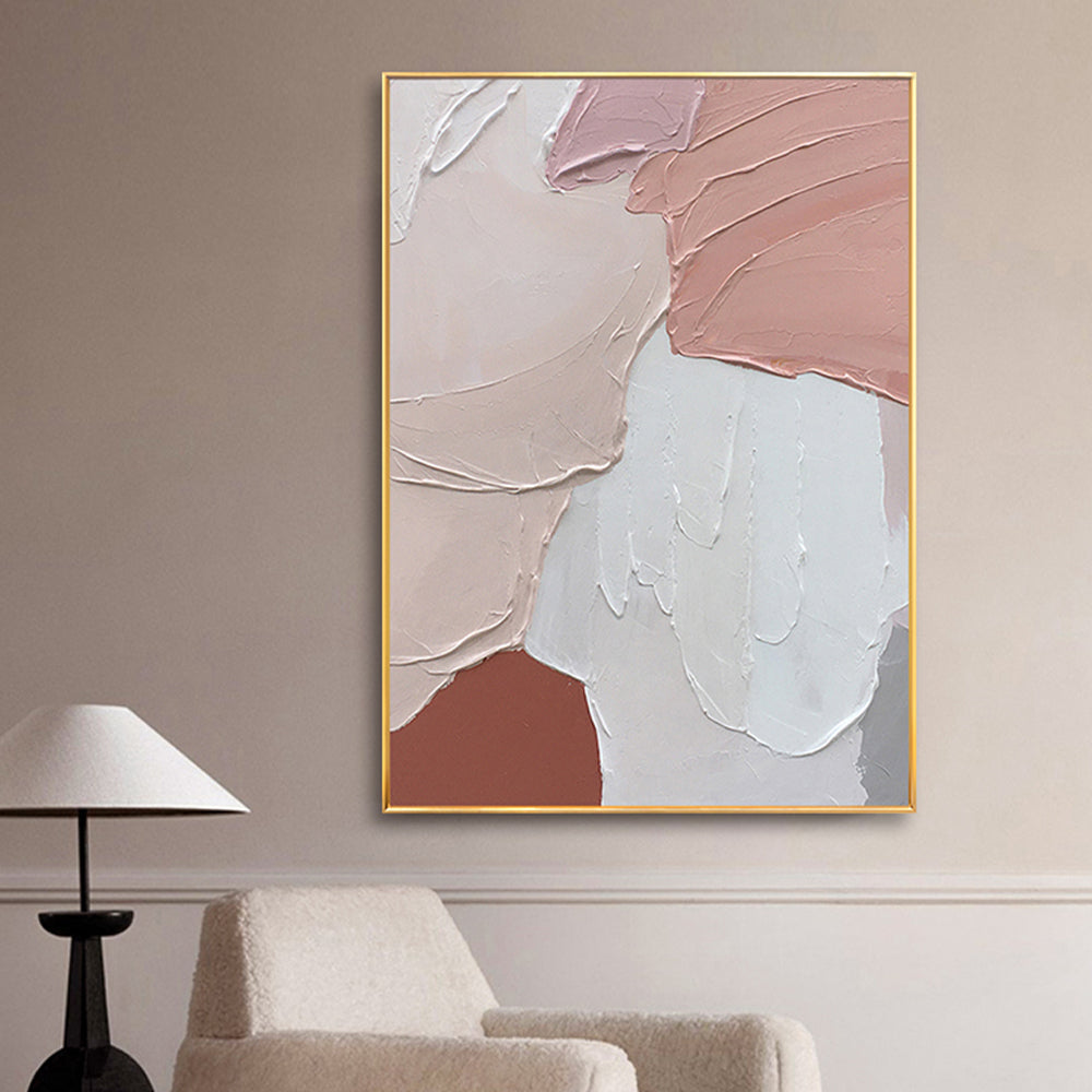 【掛絵】ピンク系抽象 選べる6パターン 手描き油絵