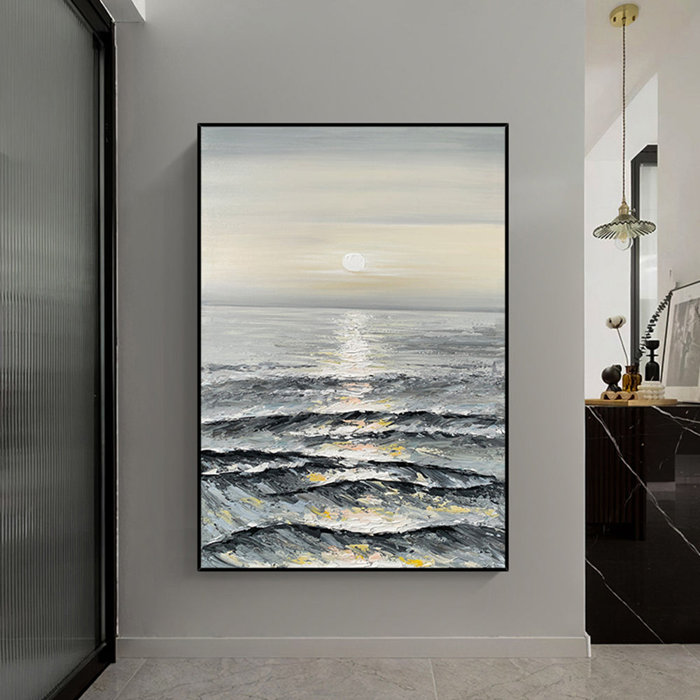 【掛絵】海の景色 選べる6パターン 手描き油絵