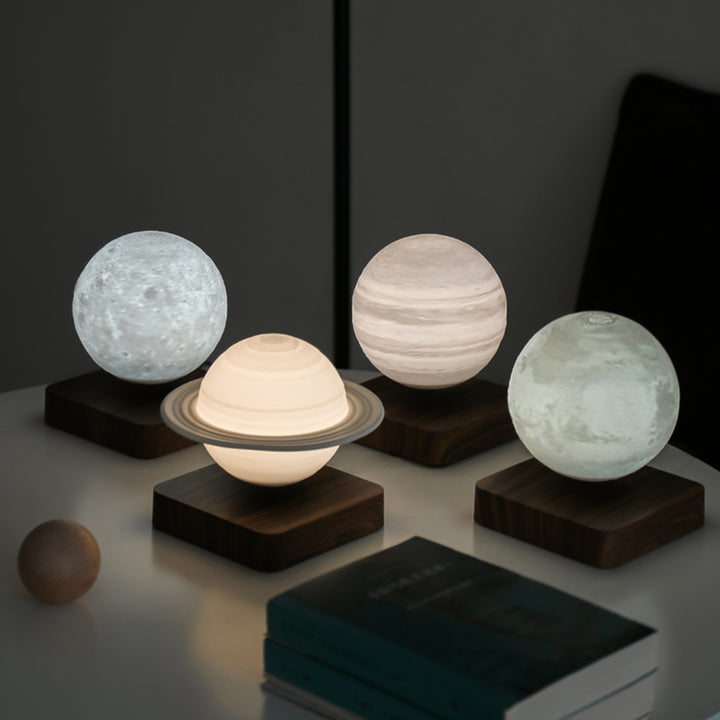【オブジェ・置物】土星型ライト 磁気浮上式 おしゃれ