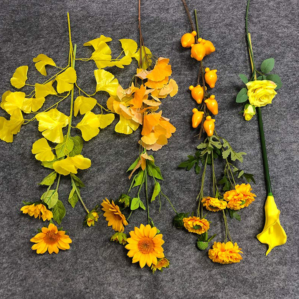 【造花】黄色 美しい 結婚式  シルク  シリーズ