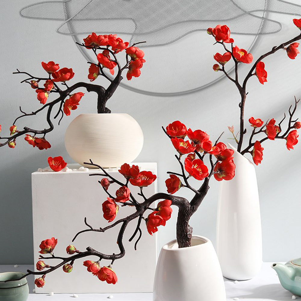 【造花】梅の花 桃の花 置物 盆栽 雰囲気