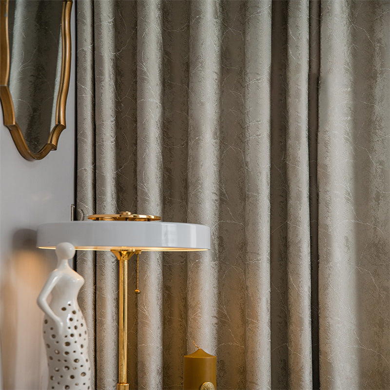 【ドレープカーテン】ジャガード織エレガント 選べる4色 カーテンの細部画像 ブラウン(柄付け) 布製 遮光2級