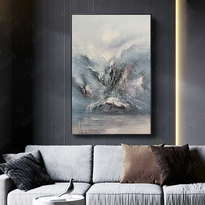 【掛絵】北欧山 選べる2パターン 手描き油絵