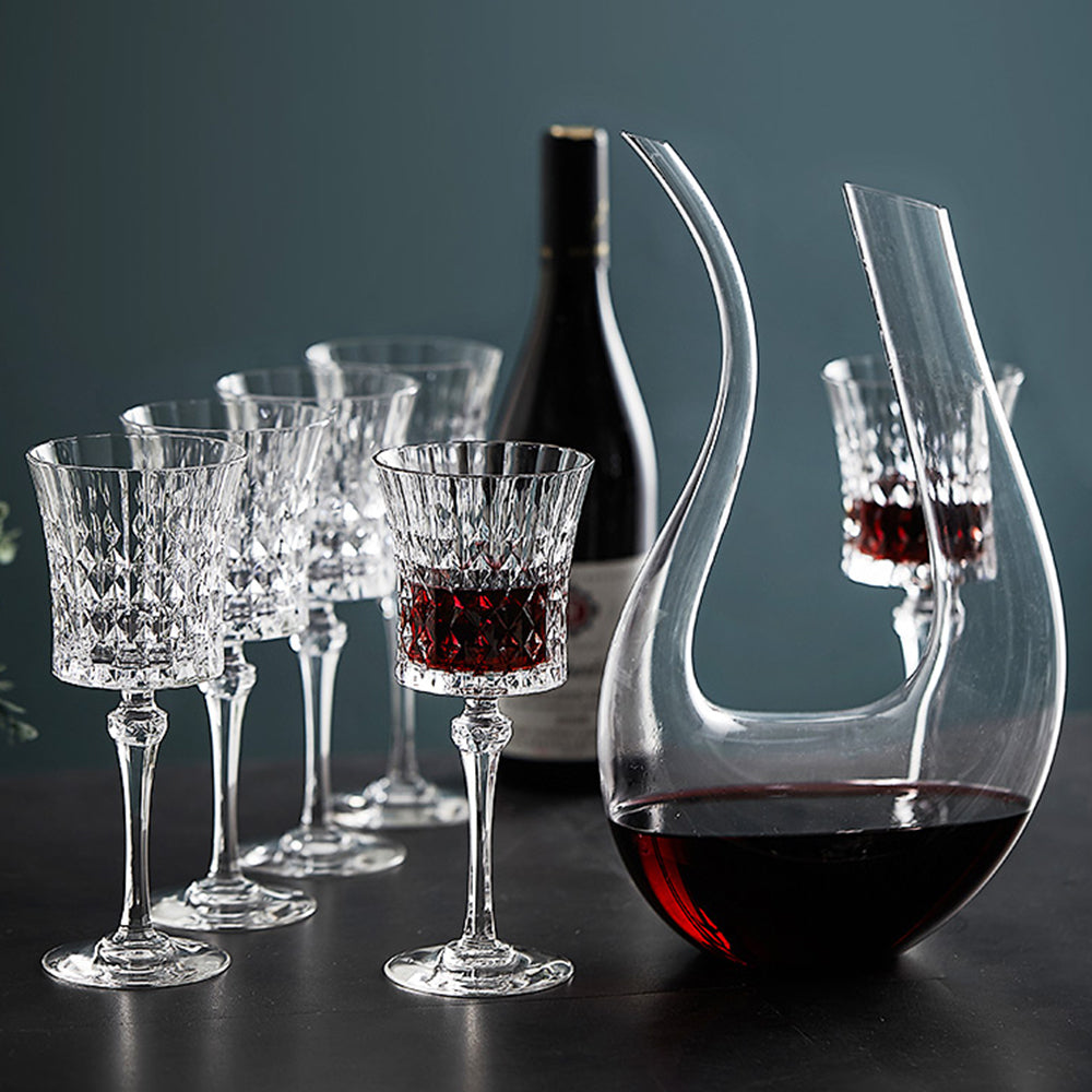 ワイングラス 高級 レトロ フランス 輸入 クリスタル セット 部屋