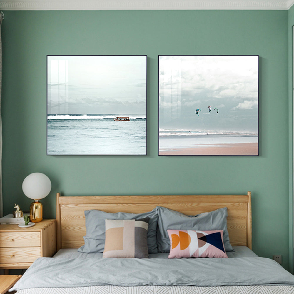 【掛絵】浅い緑風景 選べる4パターン