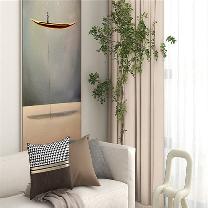 【ドレープカーテン】ミルクティー 選べる7色 ベルベットカーテン