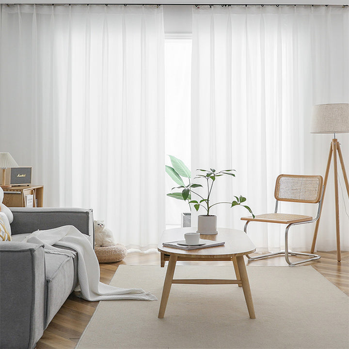 【レースカーテン】透け感 選べる8色